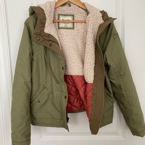 Abercrombie Jacket with Sherpa Fleece Size M